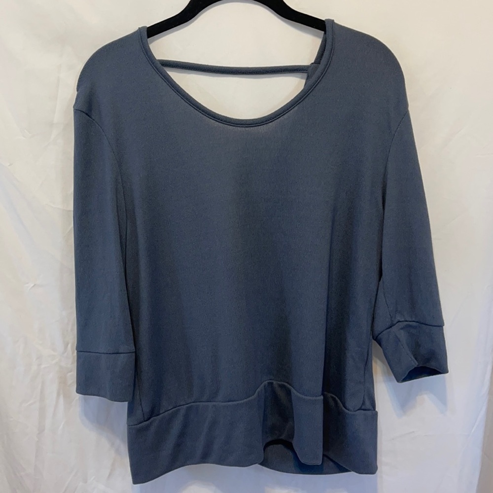 Blue top with cutout back